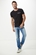 T-SHIRT MASCULINA M/C GOLA CARECA