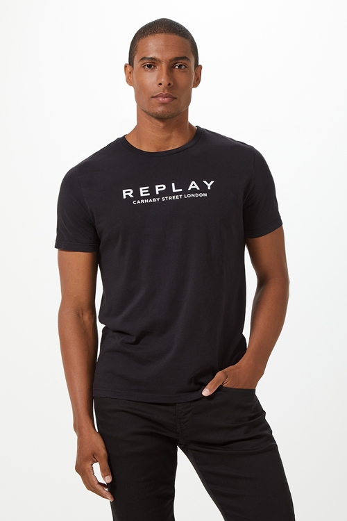 T-SHIRT MASCULINA M/C GOLA CARECA