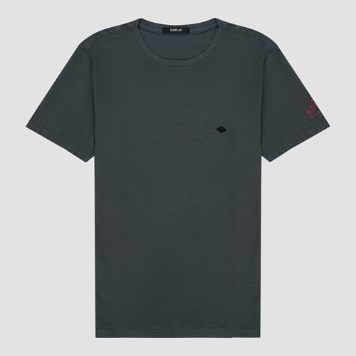 T-SHIRT MASCULINA M/C GOLA CARECA