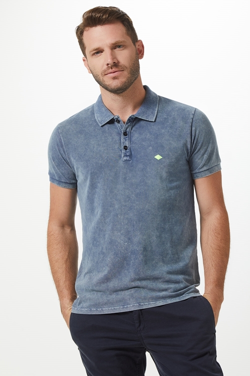 POLO MASCULINA M/C MARMORIZADA