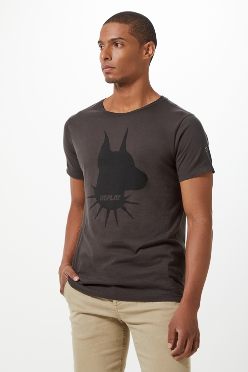 T-SHIRT MASCULINA GOLA CARECA