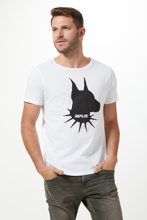 T-SHIRT MASCULINA GOLA CARECA
