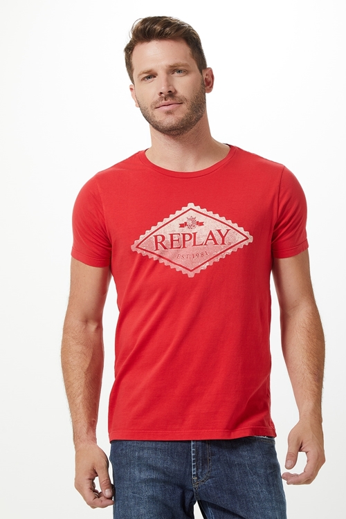 T-SHIRT MASCULINA GOLA CARECA