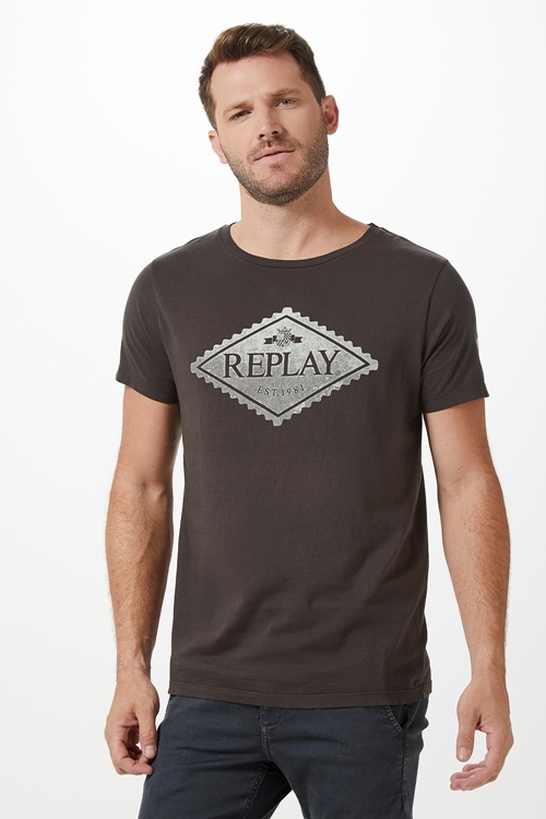 T-SHIRT MASCULINA GOLA CARECA