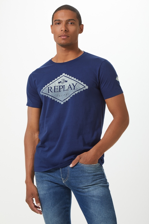 T-SHIRT MASCULINA GOLA CARECA