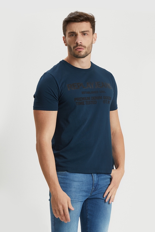 T-SHIRT MASCULINA GOLA CARECA