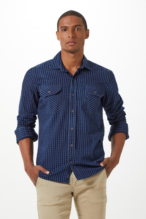 CAMISA XADREZ INDIGO