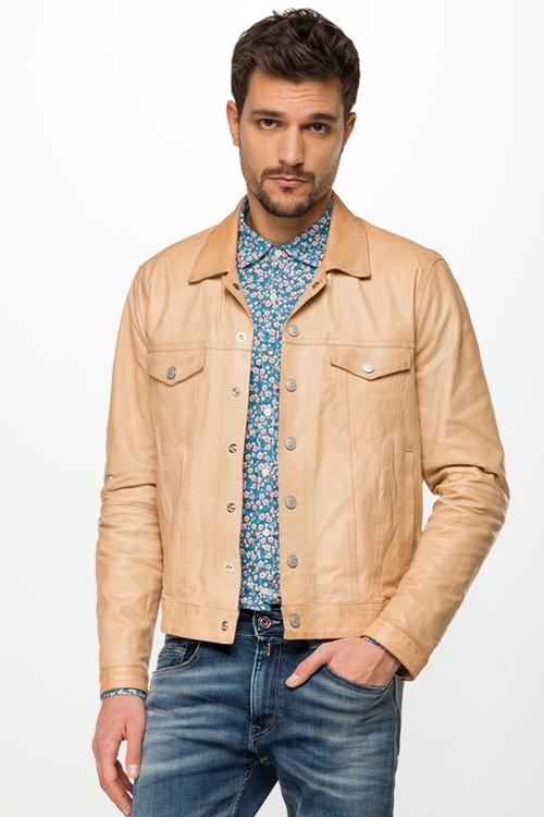 JAQUETA MASCULINA COURO REPLAY
