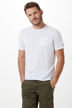 T-SHIRT MASCULINA GOLA CARECA