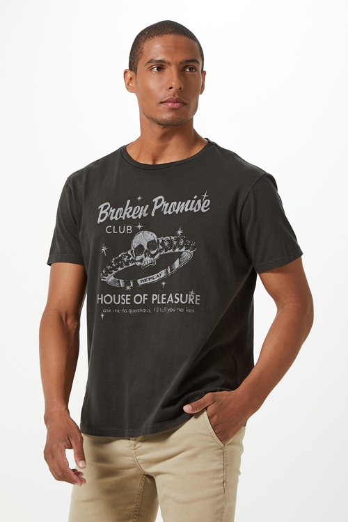 T-SHIRT MASCULINA GOLA CARECA