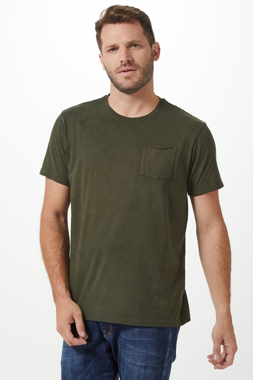 T-SHIRT MASCULINA GOLA CARECA